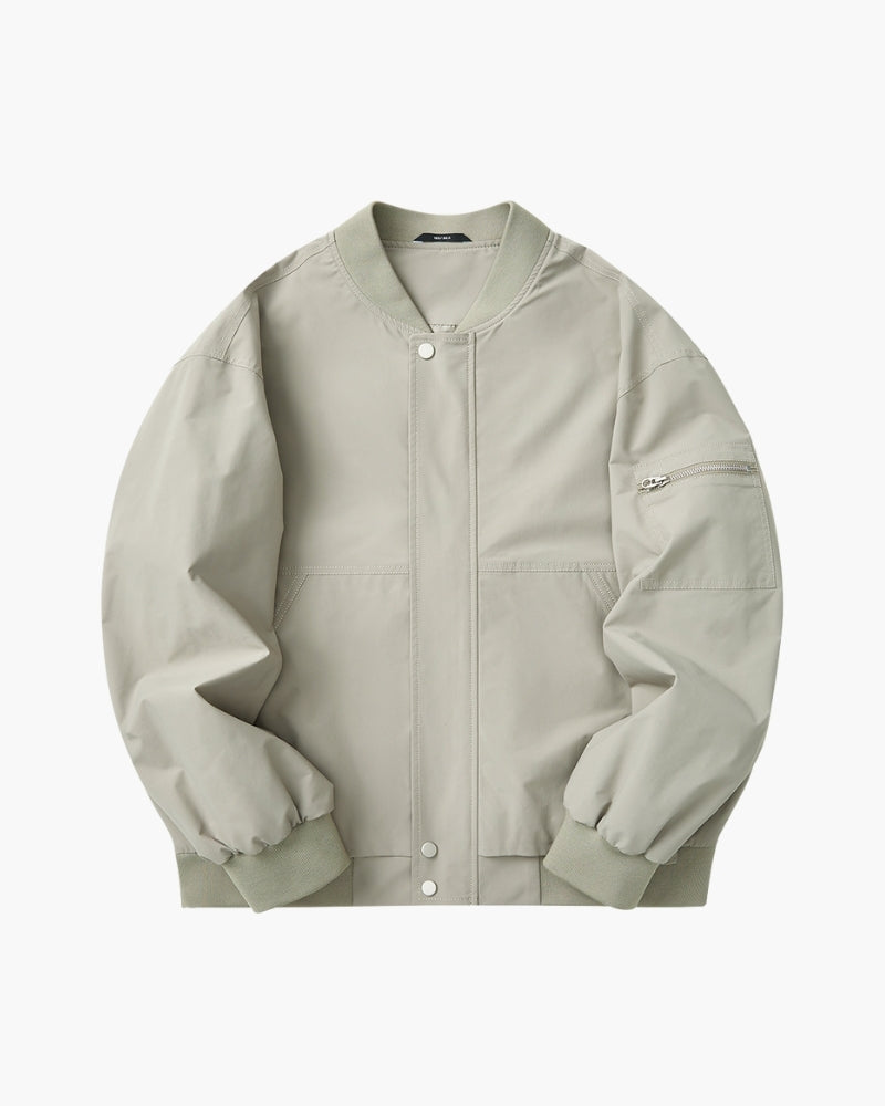 Minimalist Bomber Jacket - Old Money