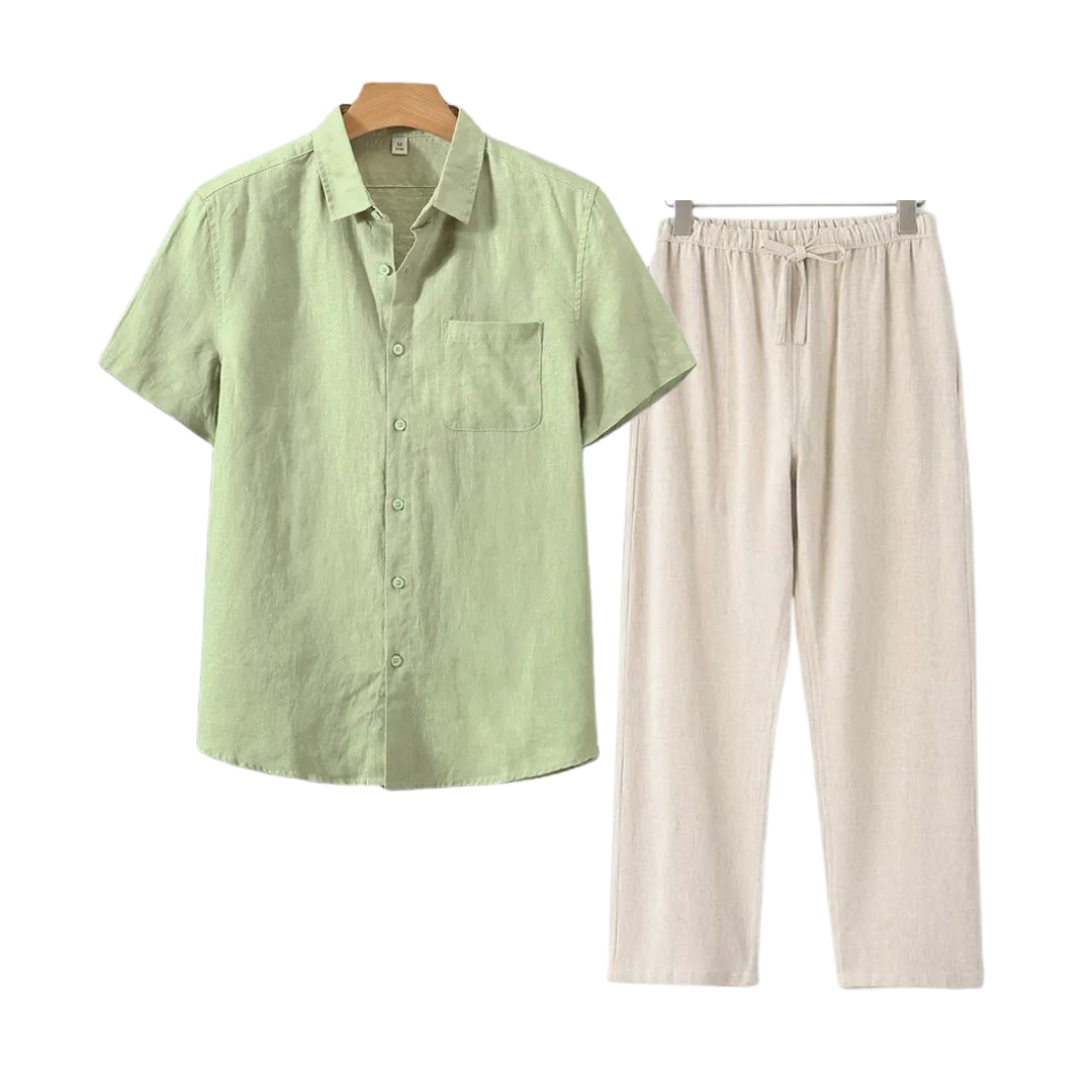 Old Money Linen Outfits (Short-sleeve)