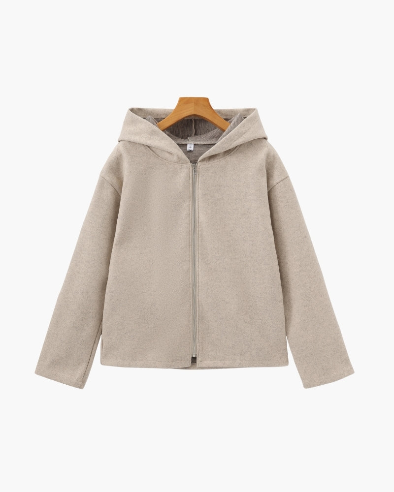 Marlow Wool Zip Coat - Old Money
