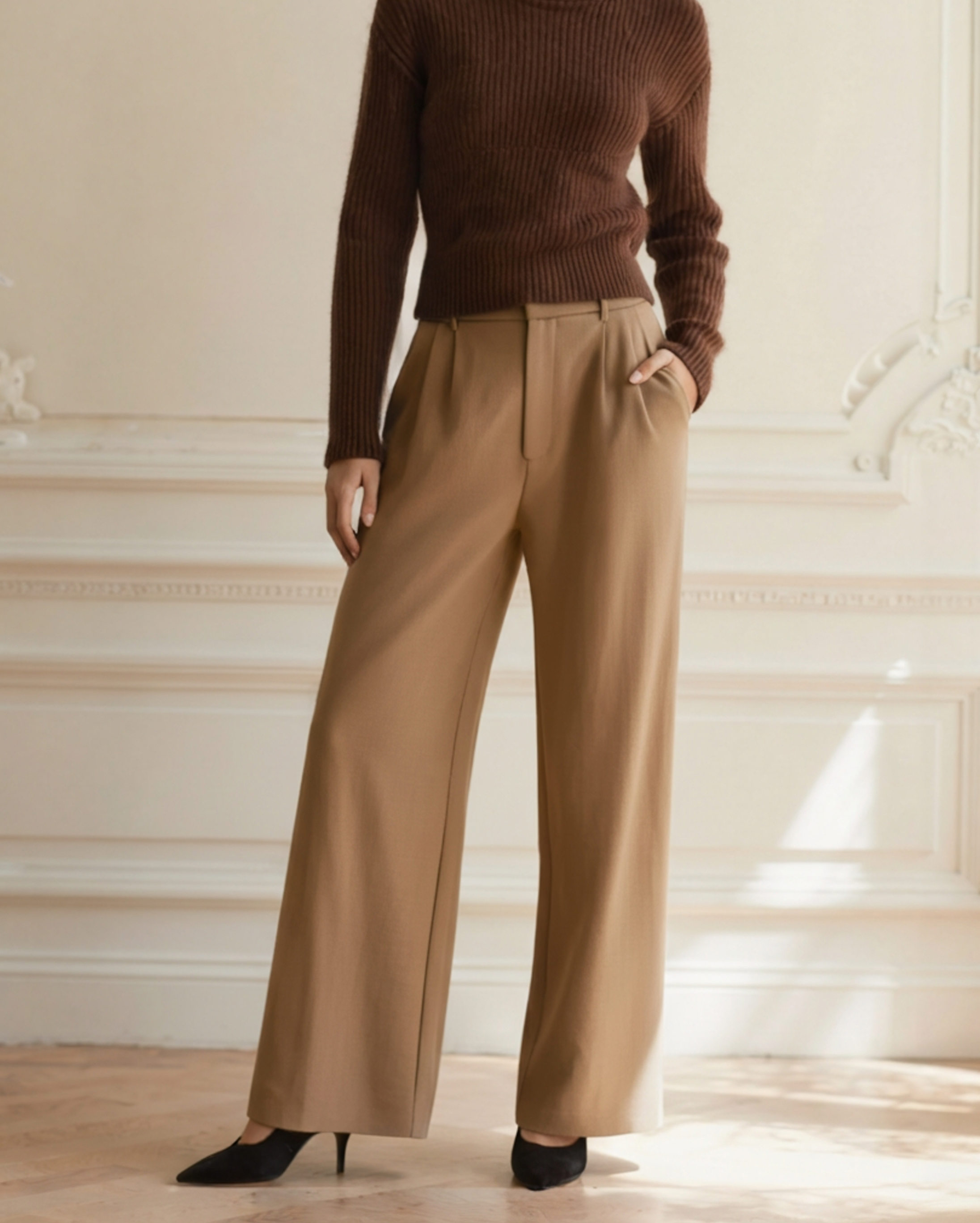 Serena Wide-Leg Trousers - Old Money