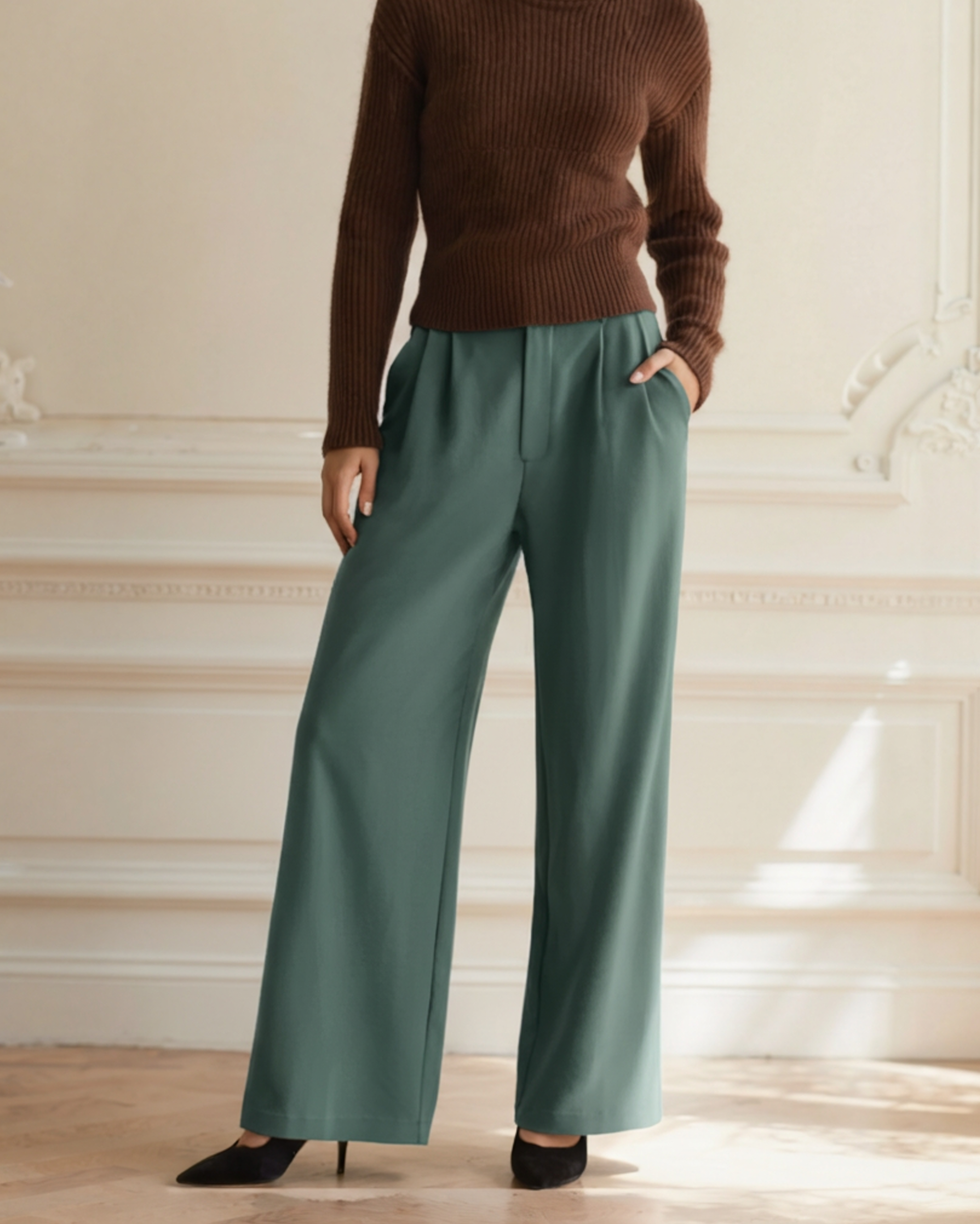 Serena Wide-Leg Trousers - Old Money