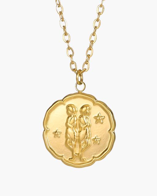 Zodiac Sign Necklace - Gold - Old Money