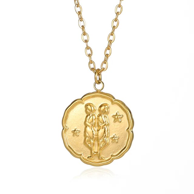 Zodiac Sign Necklace - Gold