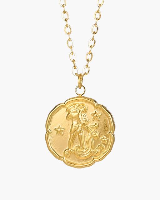 Zodiac Sign Necklace - Gold - Old Money