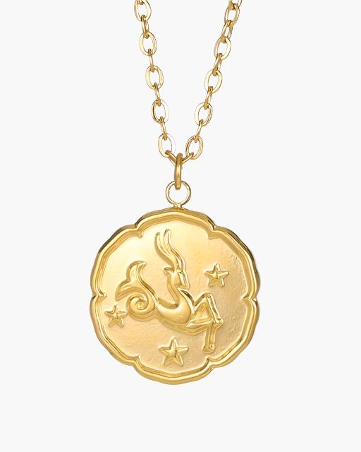 Zodiac Sign Necklace - Gold - Old Money