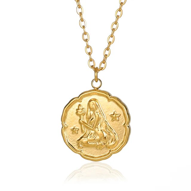 Zodiac Sign Necklace - Gold