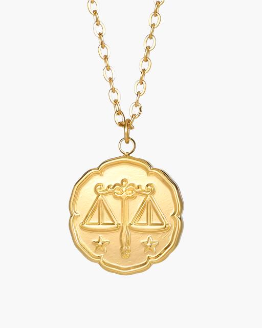 Zodiac Sign Necklace - Gold - Old Money