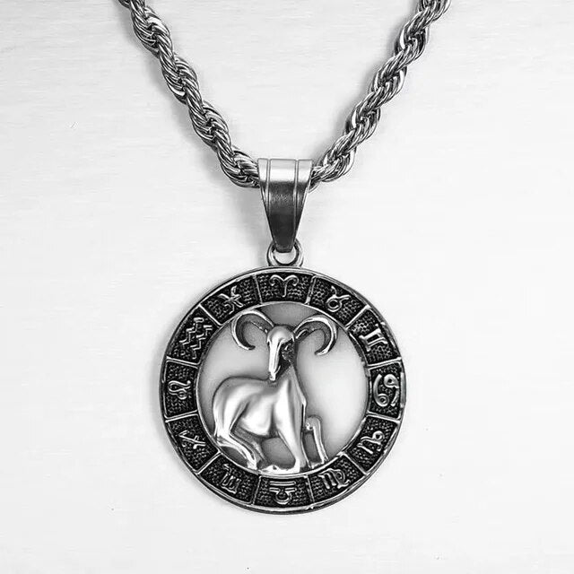 Zodiac Sign Necklace - Silver