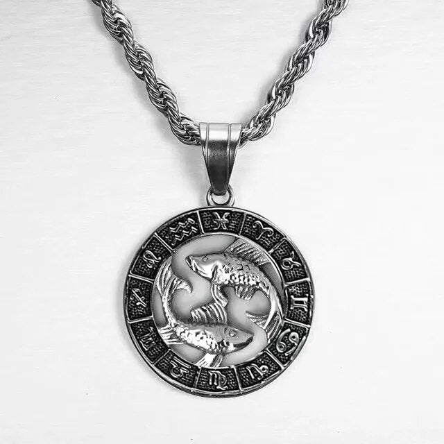 Zodiac Sign Necklace - Silver
