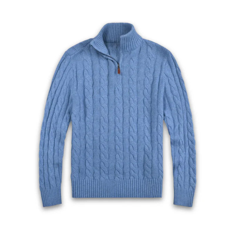 Verbier Half Zip Sweater-Light-Blue