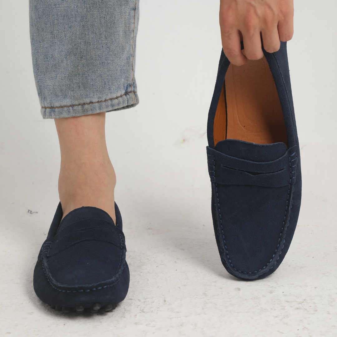 suede driver loafers
