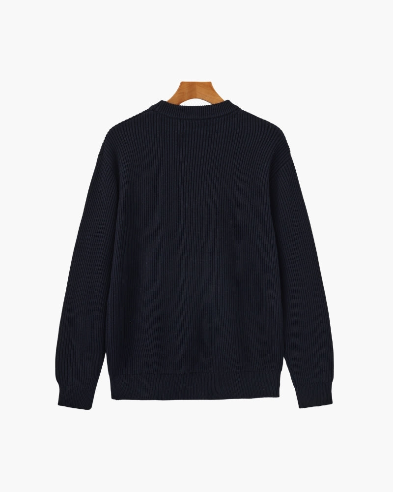 Rib Knit Crewneck - Old Money