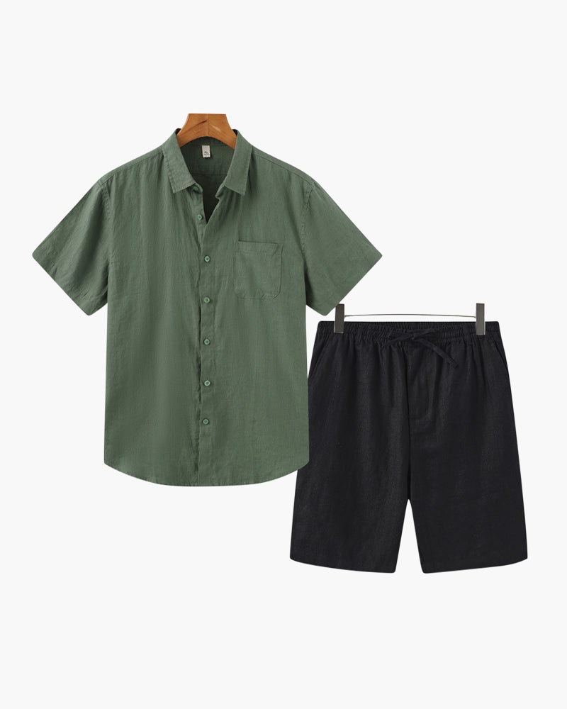 Old Money Linen Combo (Shorts) - Old Money