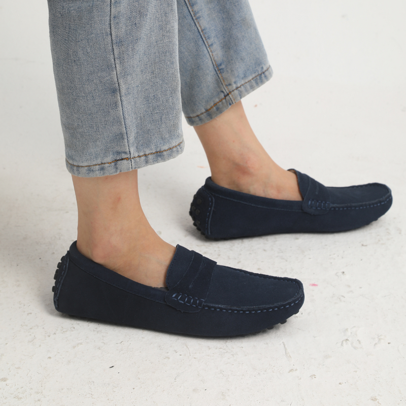 suede driver loafers