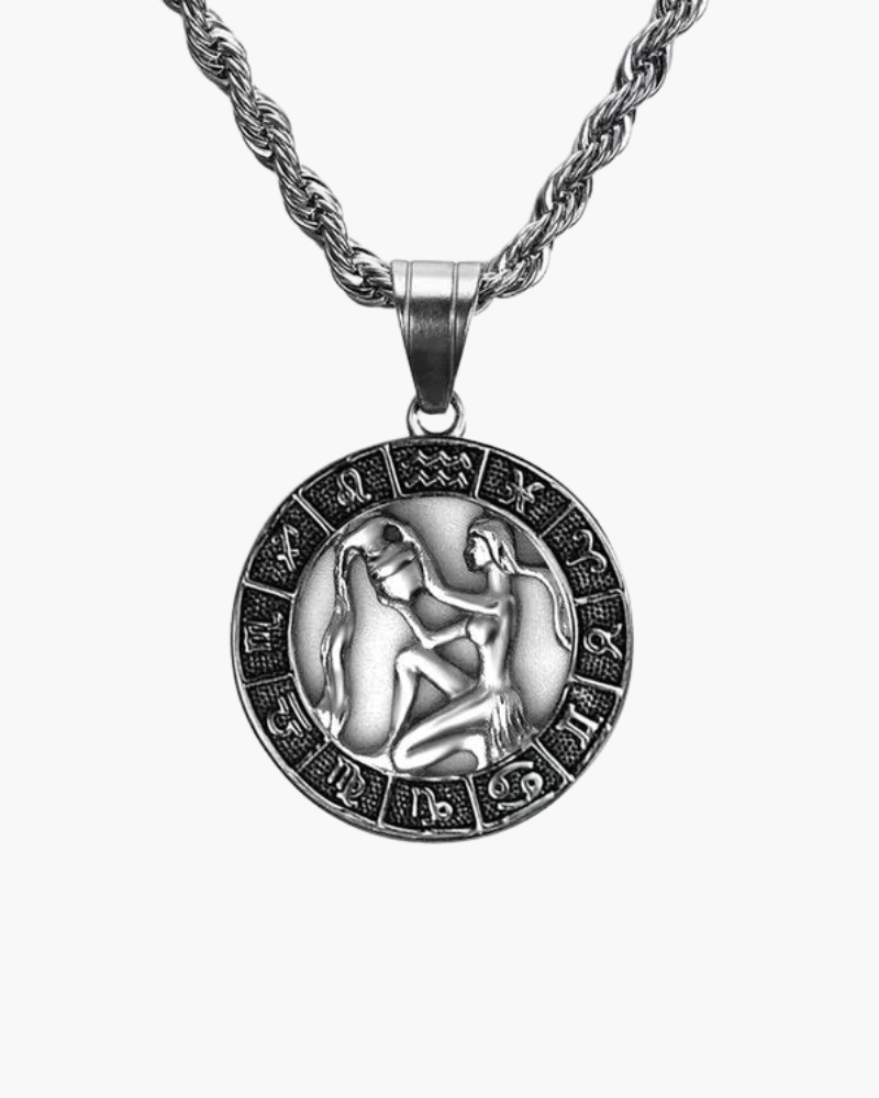 Zodiac Sign Necklace - Silver - Old Money