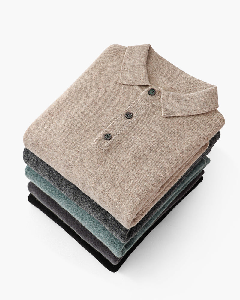 100% Cashmere Polo - Old Money