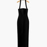 Halter Neck Slim Fit Maxi Dress - Old Money