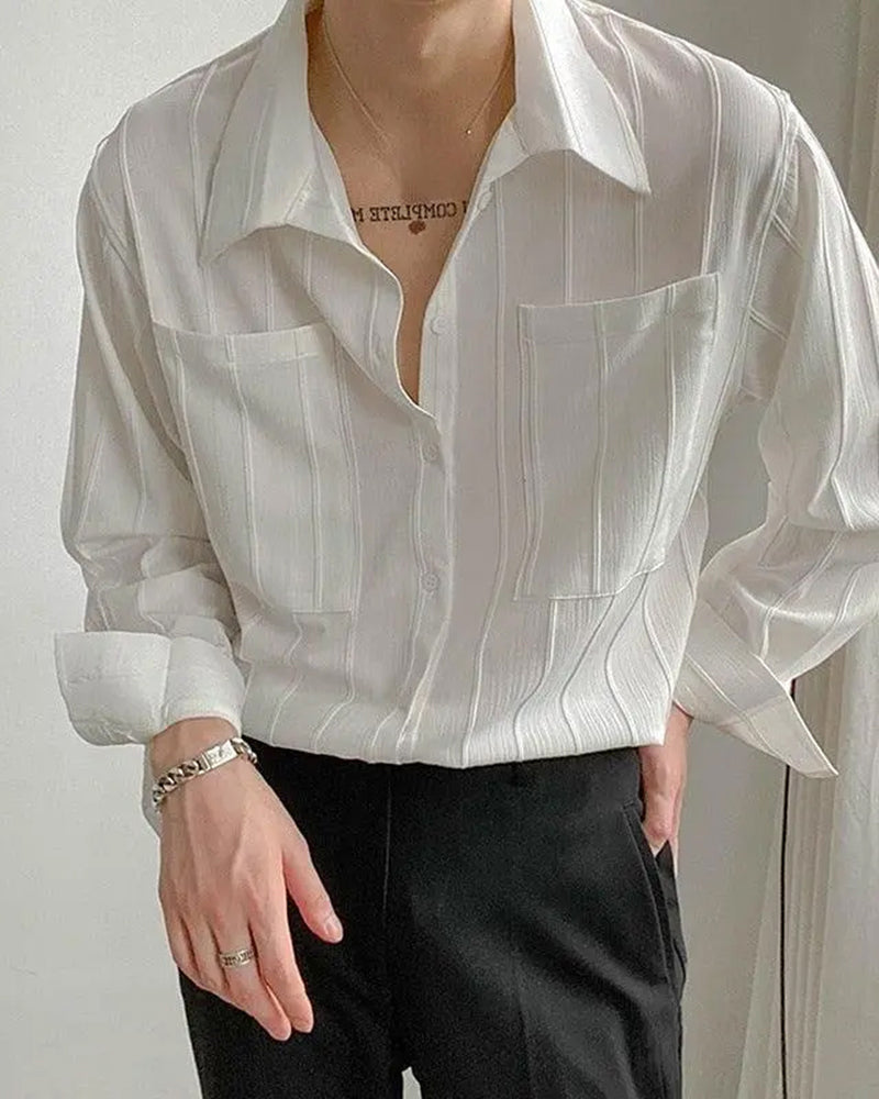 ST Tropez Ribbed Shirt - Old Money