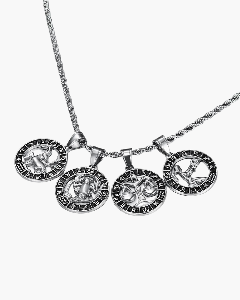 Zodiac Sign Necklace - Silver - Old Money