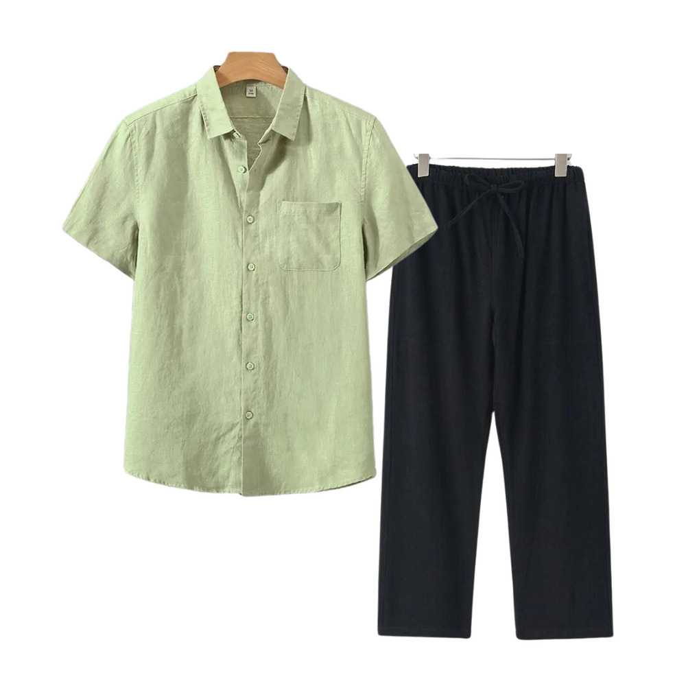Old Money White Linen Tailored Shorts main image 0