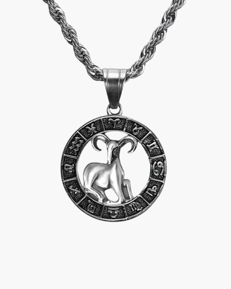 Zodiac Sign Necklace - Silver - Old Money