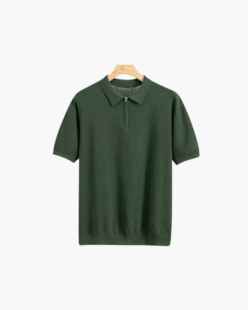 Marbella Zip Up Polo - Old Money