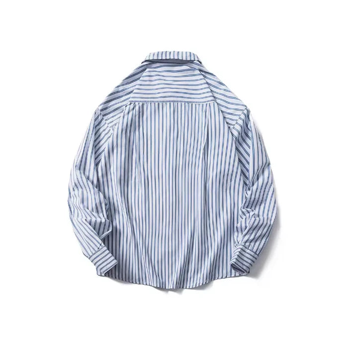 Cannes Striped Shirt-Light-Blue