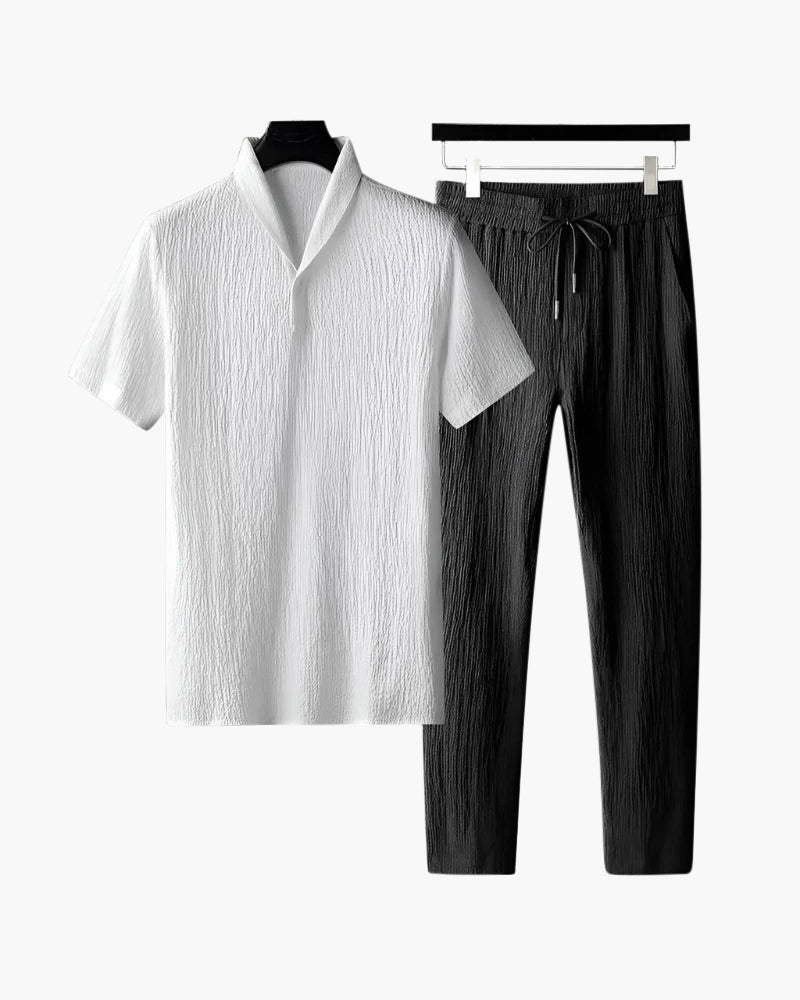 Cotton Polo & Pantalon Set - Old Money