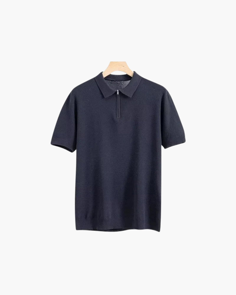 Marbella Zip Up Polo - Old Money