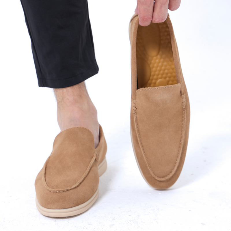 Fur Trim Suede Loafers