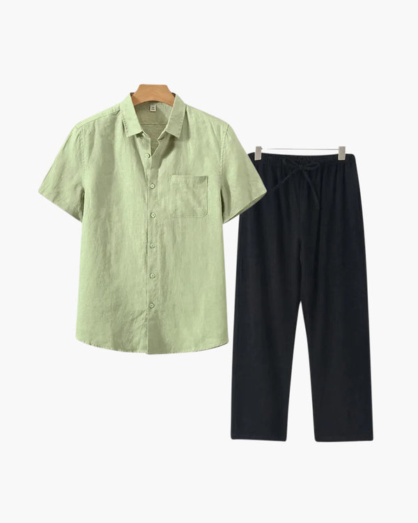Old Money Linen Blend Classic Trousers