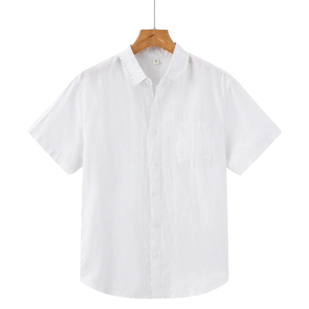 Cape Town - Linen Shirt (Shortsleeve)-White
