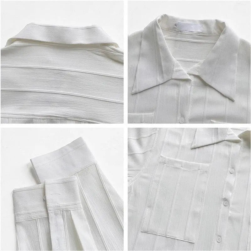 ST Tropez Ribbed Shirt-White