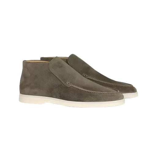 Old Money Suede Shoes-Olive-Green