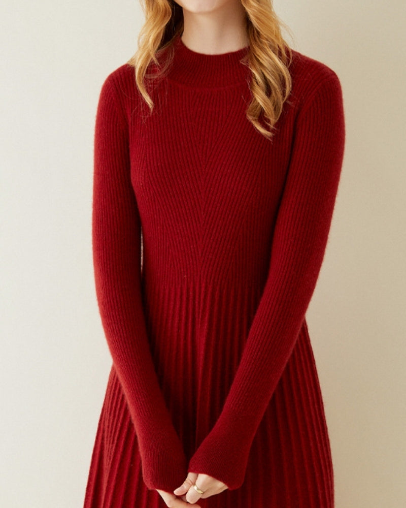 Pure Cashmere Flare Dress - Old Money