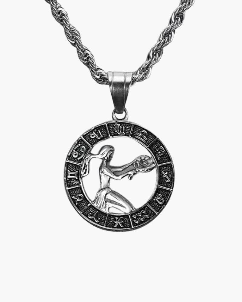 Zodiac Sign Necklace - Silver - Old Money