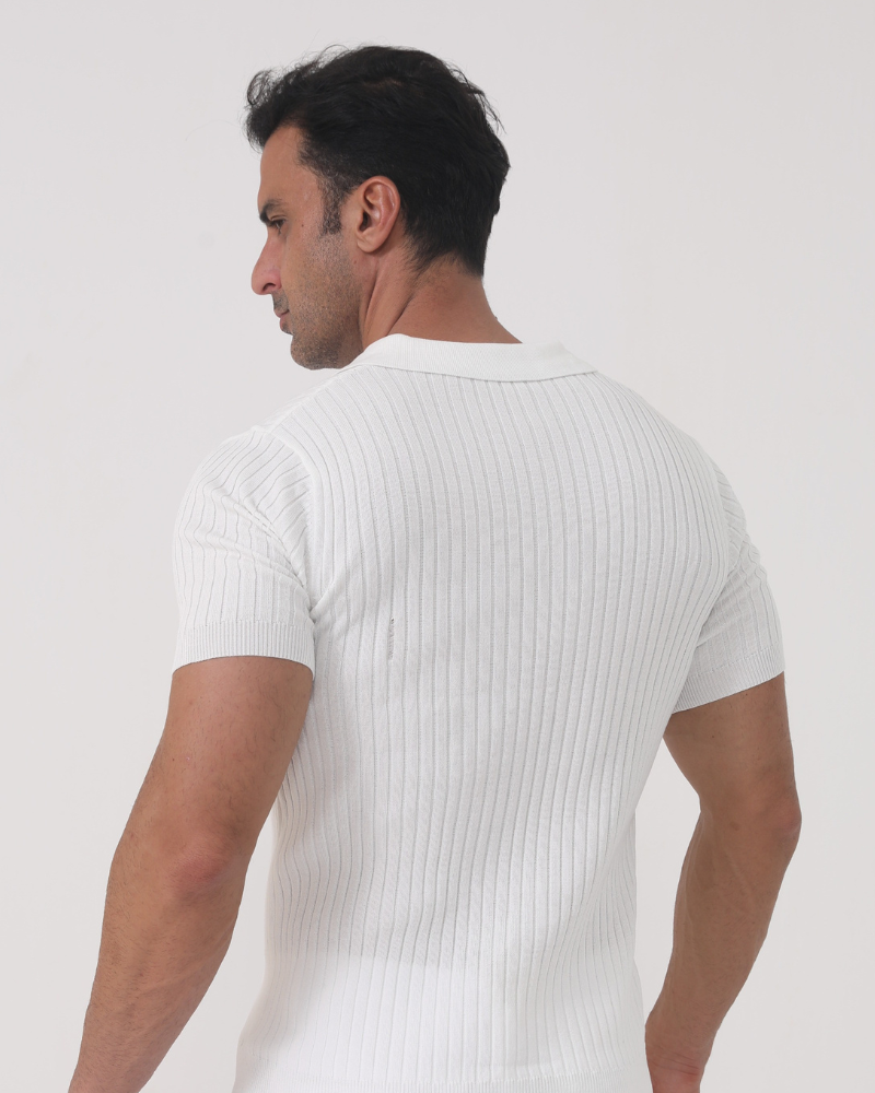 Florence - Ribbed Cotton Polo - Old Money