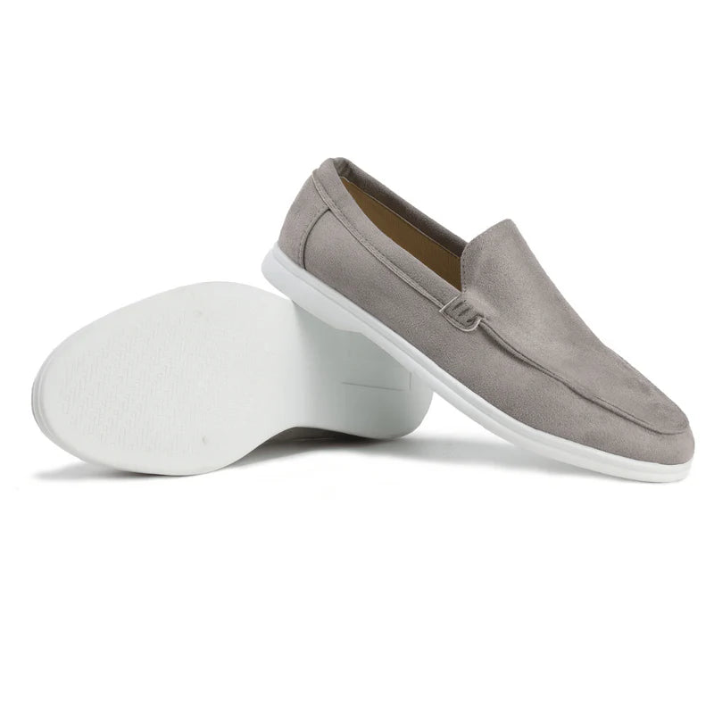 Old Money Suede Loafers-Gray