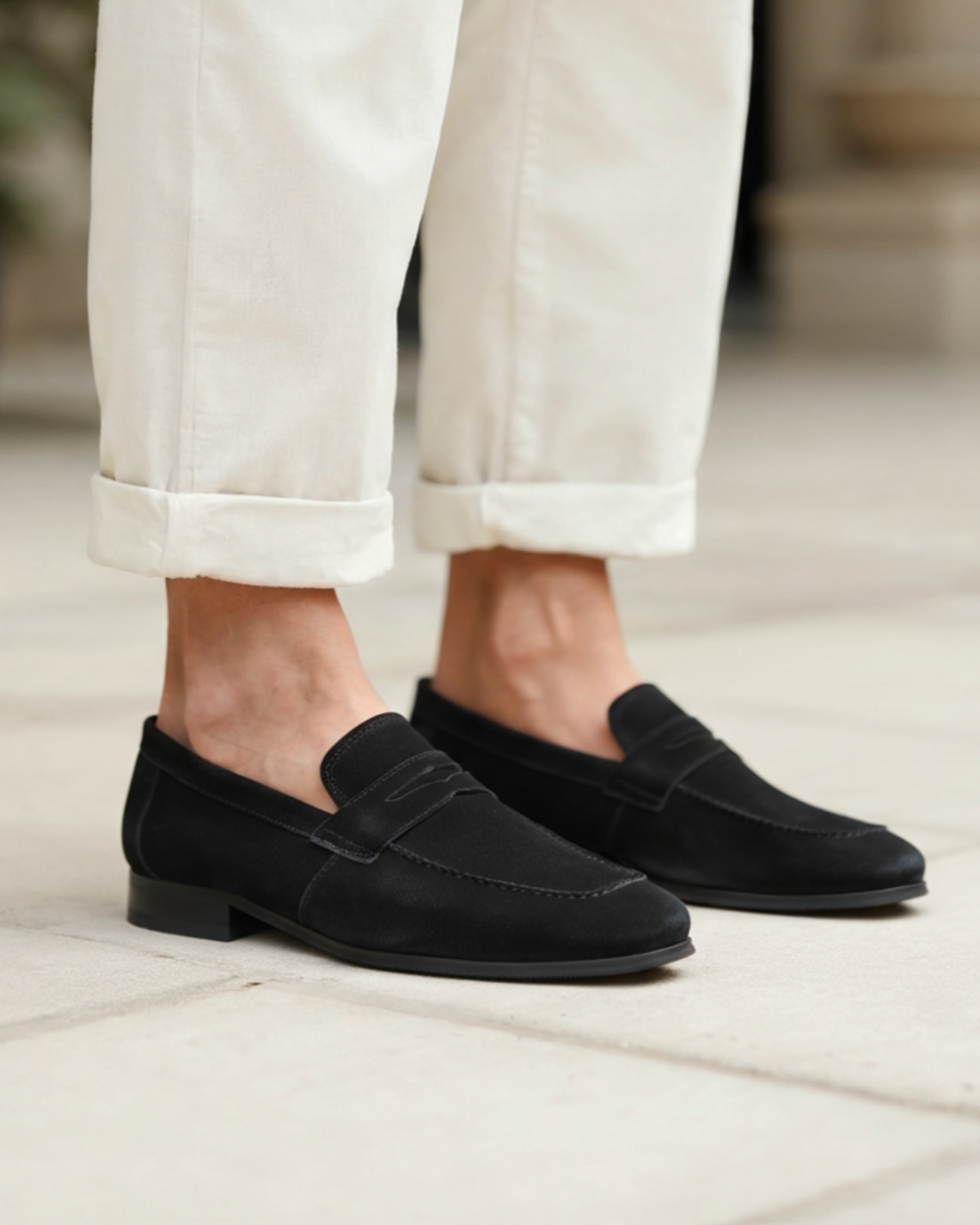 Old Money Suede Penny Loafers - Old Money