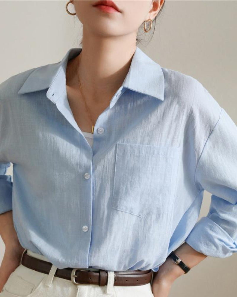 Estate Lady Linen Shirt - Old Money