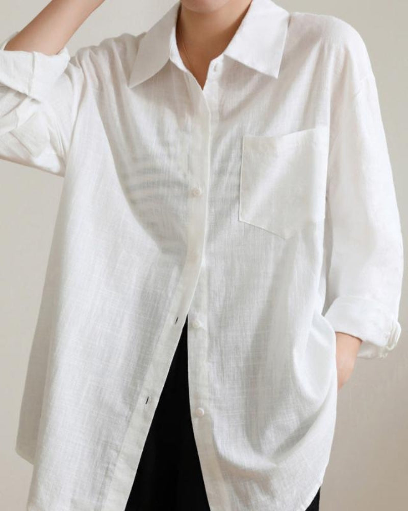 Estate Lady Linen Shirt - Old Money