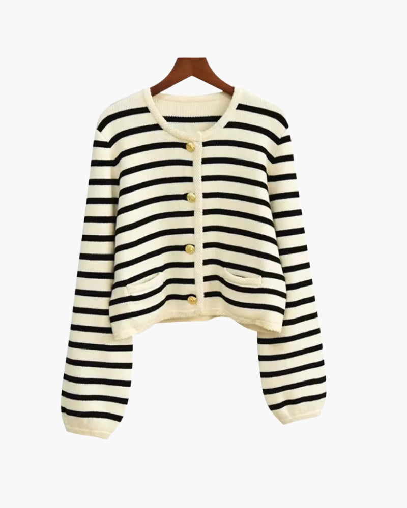 Premium Striped Wool Vest - Old Money