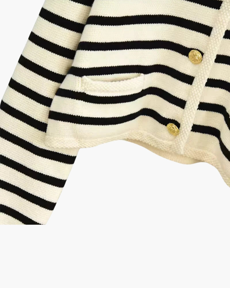 Premium Striped Wool Vest - Old Money