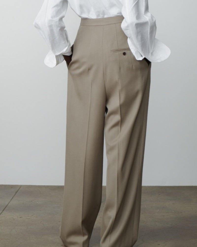 Woolen Oversized Pantalon - Old Money