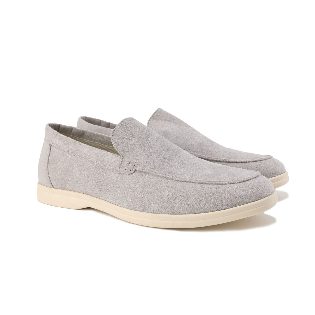 Gray suede loafers clearance