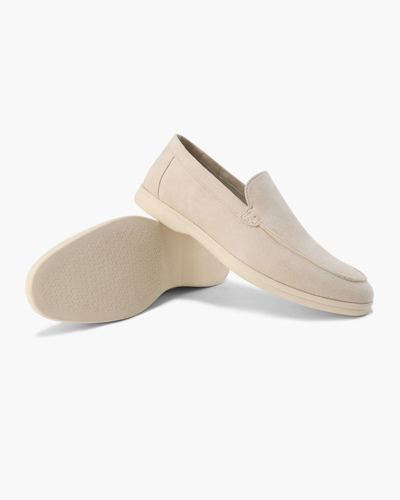 Men\'s Beige Loafers Slip-On - Old Money The Old Money Suede Loafers for Men – The United Gentlemen main image 4