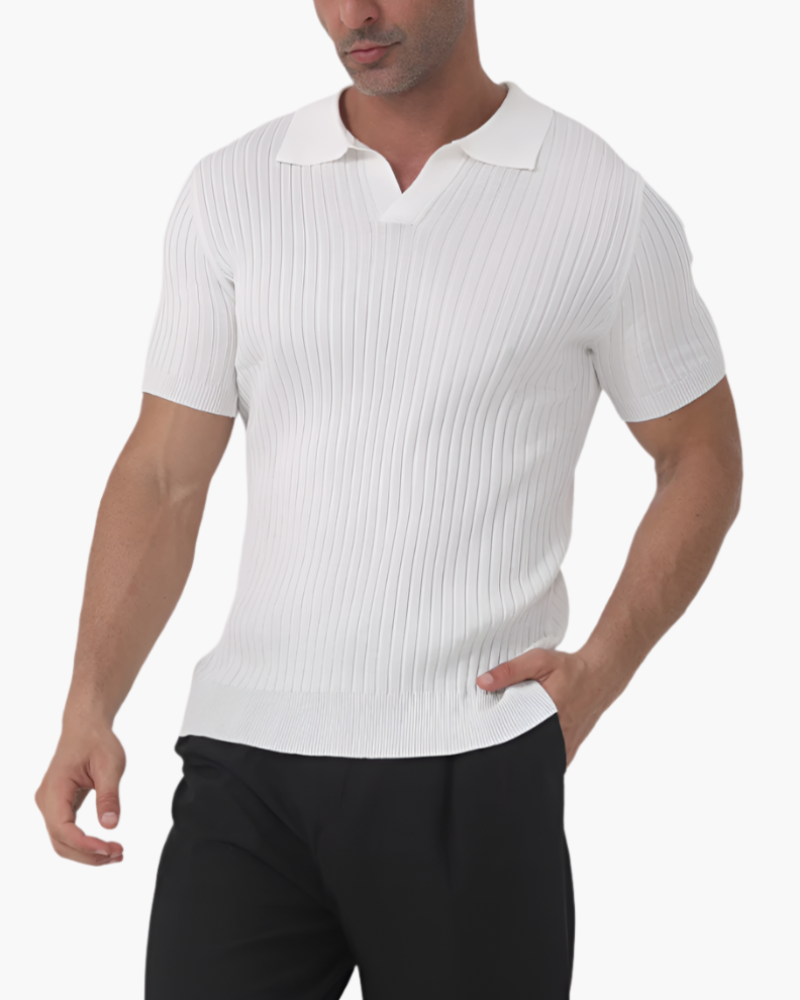 Florence - Ribbed Cotton Polo - Old Money