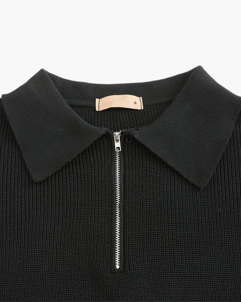 Cesare Half Zip Sweater - Old Money