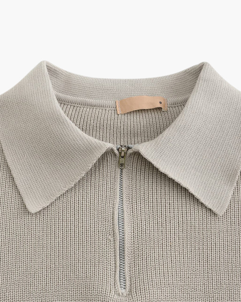 Cesare Half Zip Sweater - Old Money