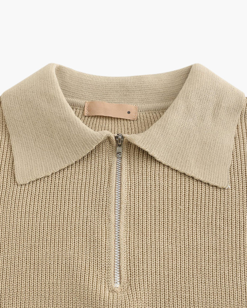 Cesare Half Zip Sweater - Old Money